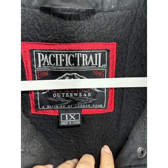 Vintage Pacific Trail Women's Red Fleece Lined Drawstring Waist Jacket Sz 1X - Picture 7 of 11